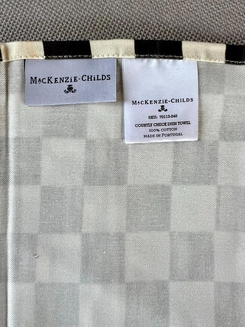 3 MacKenzie-Childs Courtly Check & Apple Pie Dish Towels